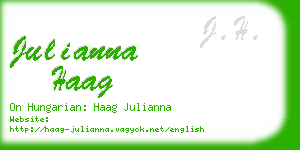 julianna haag business card